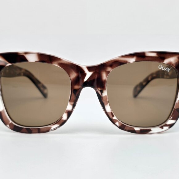Quay Australia After Hours Tortoise Frame Polarized Brown Len Cat Eye Sunglasses - Picture 3 of 16